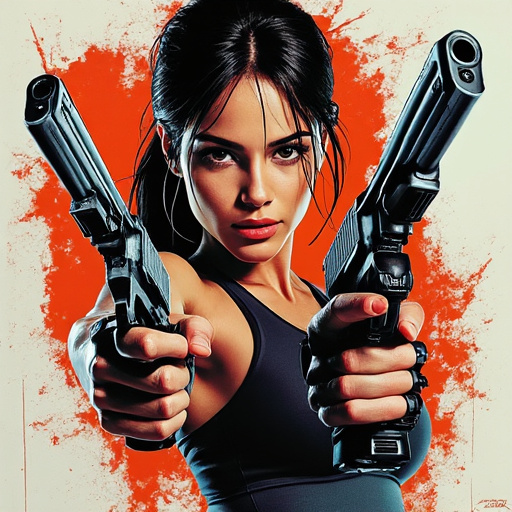 Lara Croft's Iconic Dual Pistols