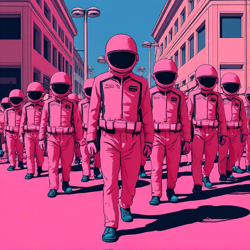 Pink-Suited Guards